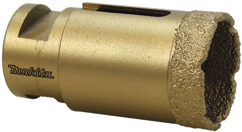 Nahaufnahme einer goldenen Metallkomponente mit strukturierter Endfläche auf der rechten Seite.