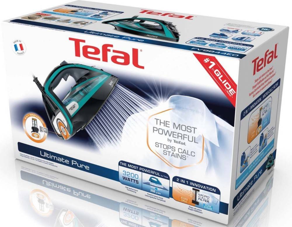 4 Stk. Tefal TEF Dampfbügeleisen FV 9844 sw/türkis