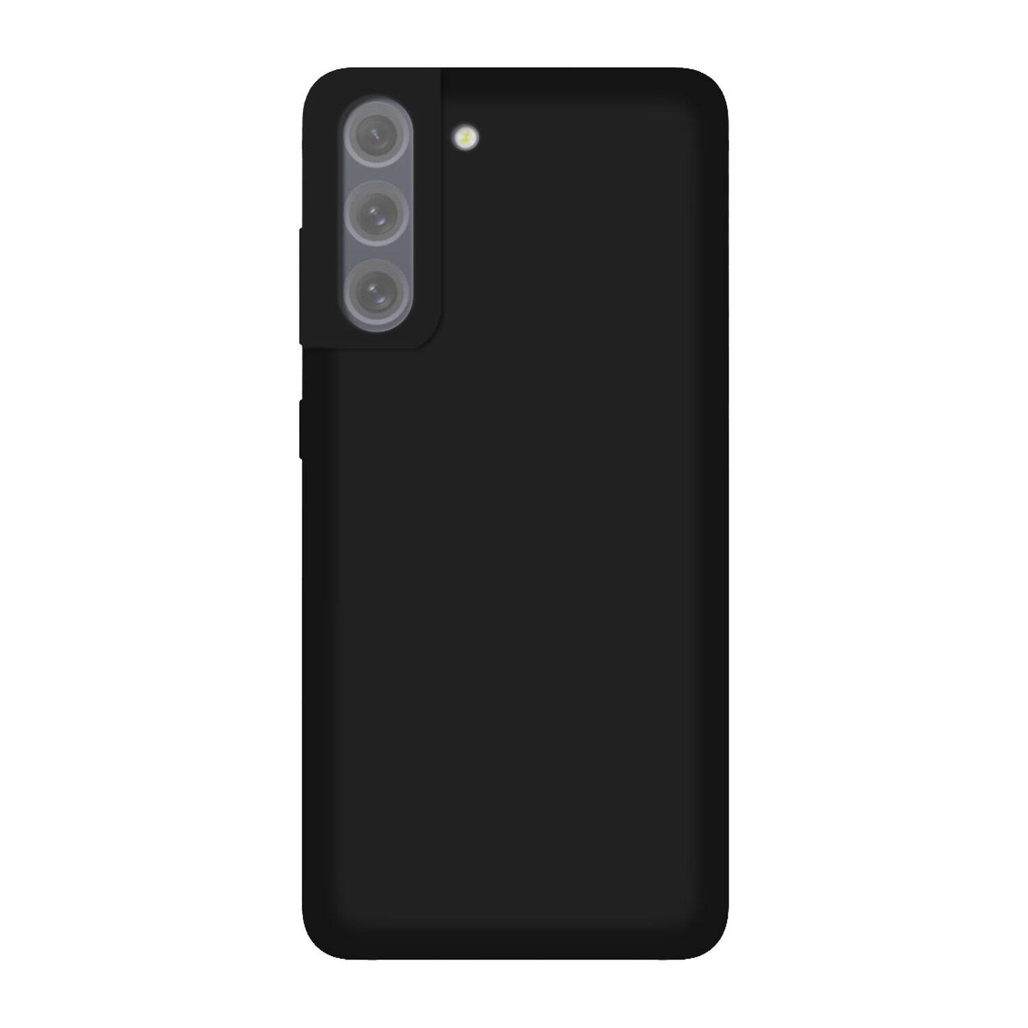 cofi1453® Silikon Hülle Basic kompatibel mit Samsung Galaxy S21 FE Case TPU Soft Handy Cover Schutz Matt-Schwarz
