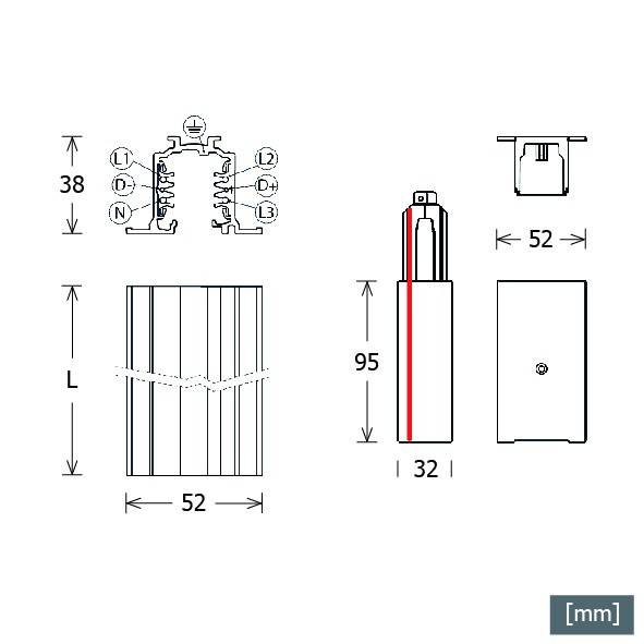 LTS Licht&Leuchten Stromschieneneinsatz LK-T 060/ST- #665510