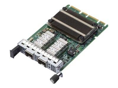 Eine Computererweiterungskarte mit einem großen Kühlkörper und mehreren Anschlüssen an der Vorderseite, dargestellt auf weißem Hintergrund.