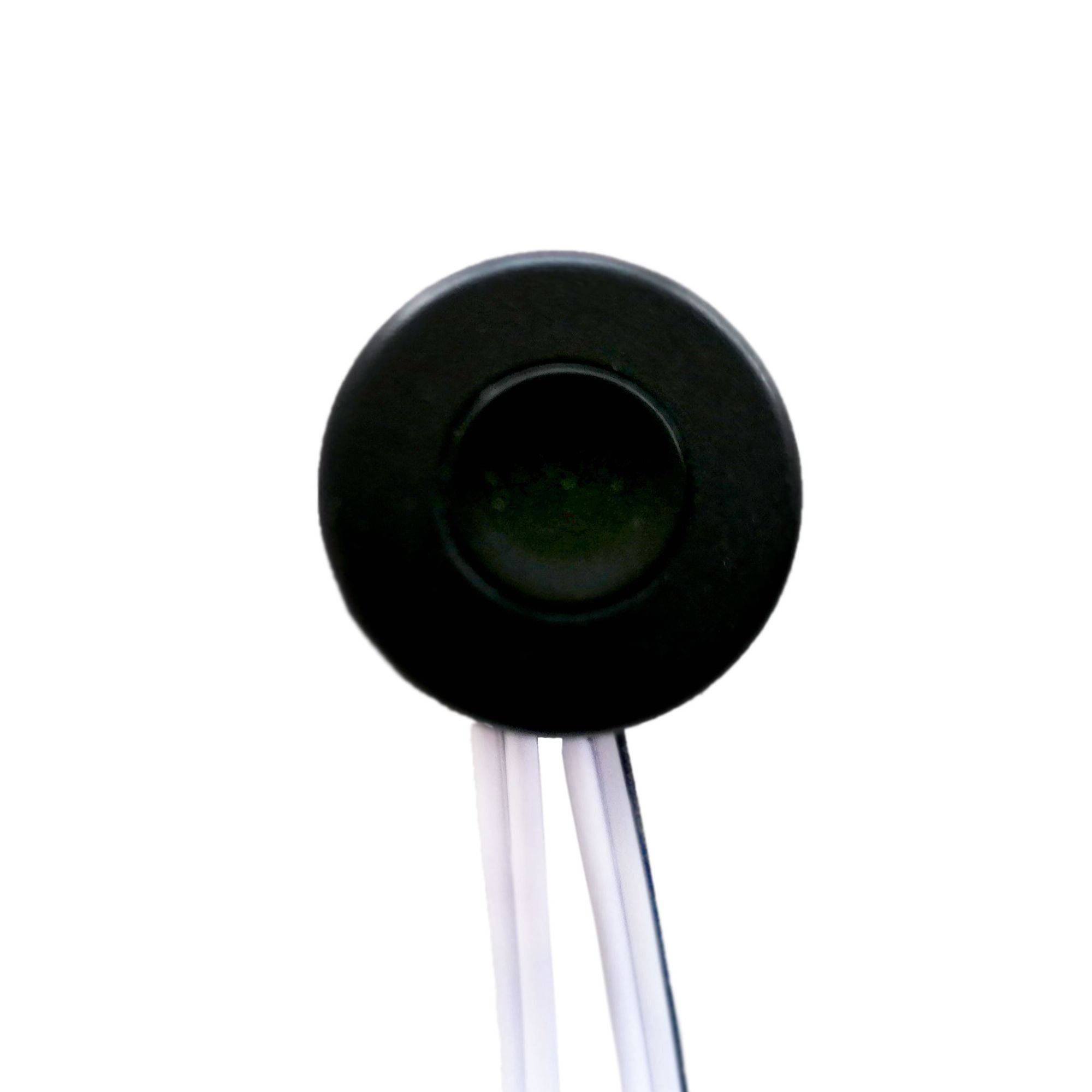 kalb | Minischalter - rund, schwarz, Ein/Aus, Dimmen, 200cm Ein- & Ausgangskabel LED-MINI weiß, 12VDC, max. 3A