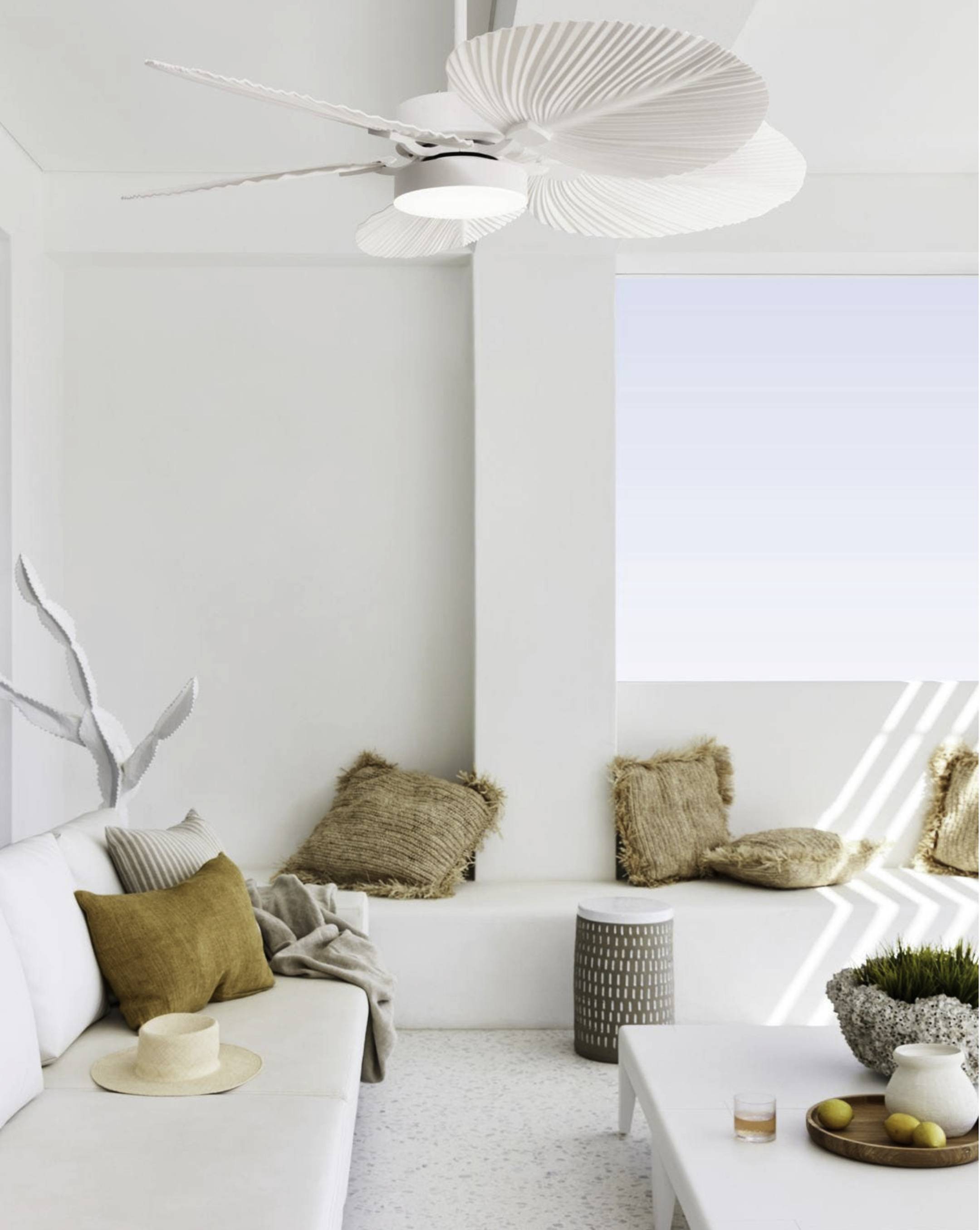 DC Deckenventilator Bali Weiß mit LED & Fernbedienung