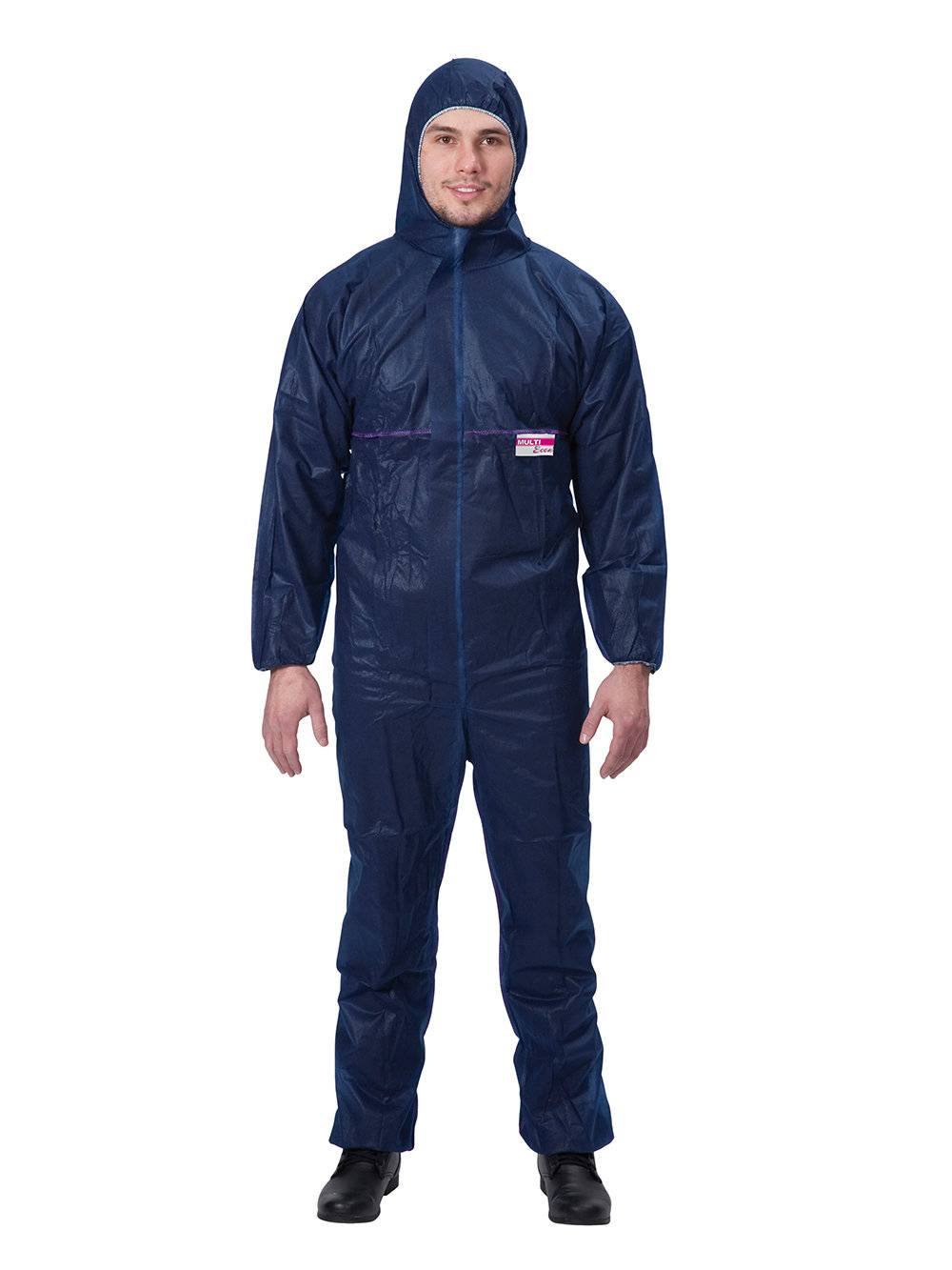 ECON blau Gr. XXXL 3S, PP Overall blau mit Kapuze Kat.I