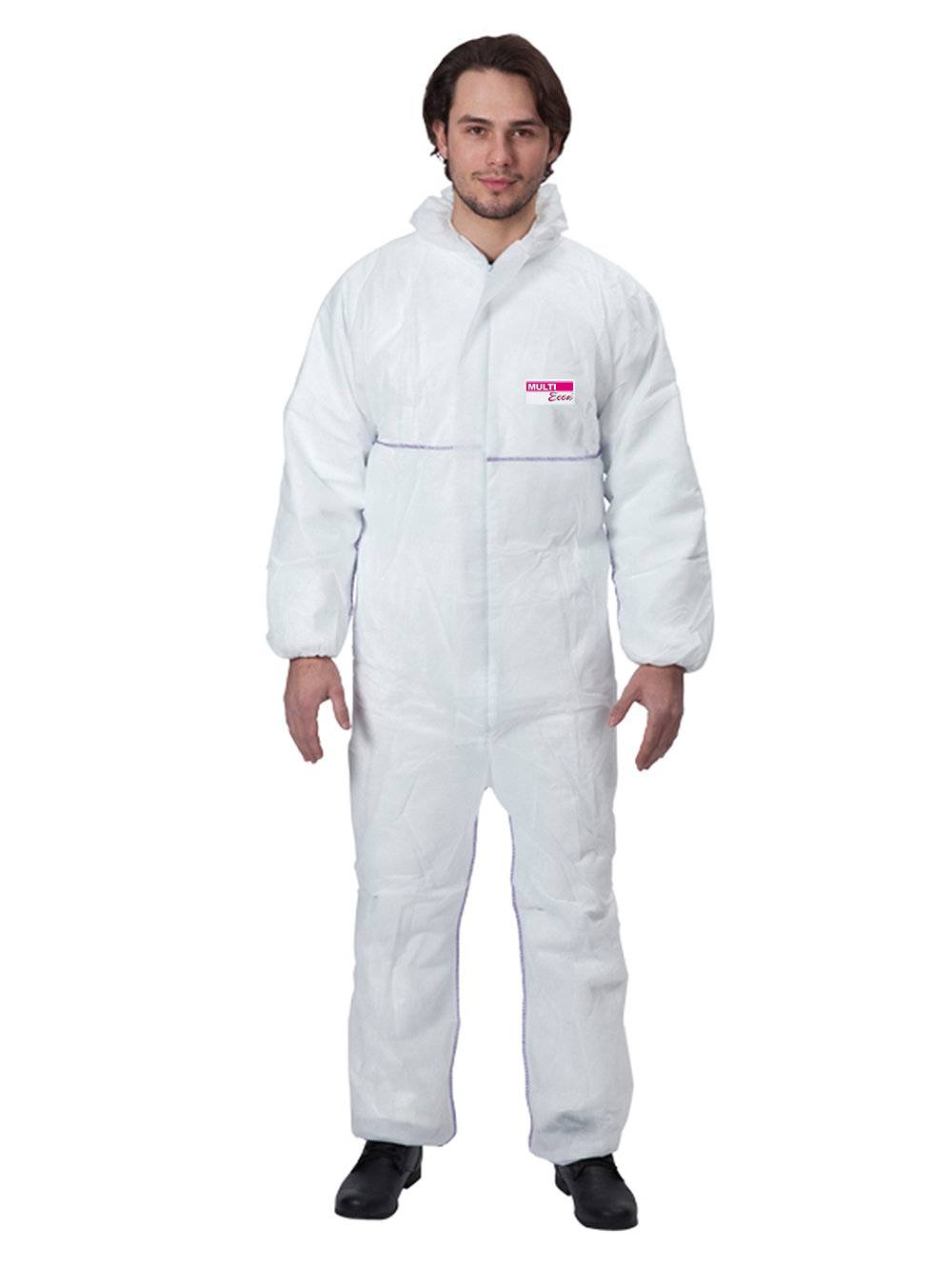 ECON weiß Gr. M 3S, PP Overall weiss mit Kapuze Kat.I
