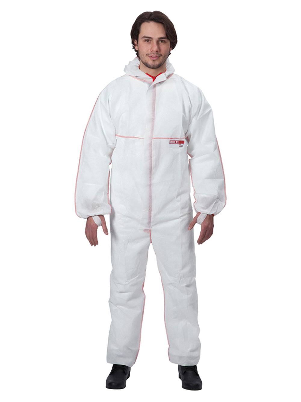 MULTI TEC weiß Gr. XXL 3S, Chemikalienschutzkleidung, Overal weiss mit Kapuze