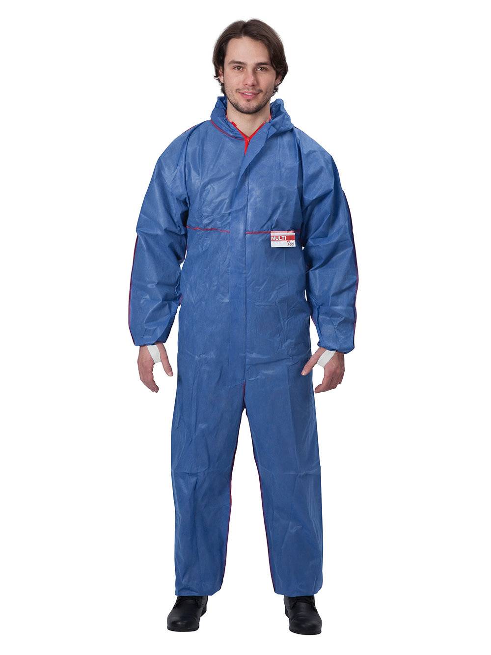 MULTI TEC blau Gr. XXXL 3S, Chemikalienschutzkleidung, Overal blau mit Kapuze