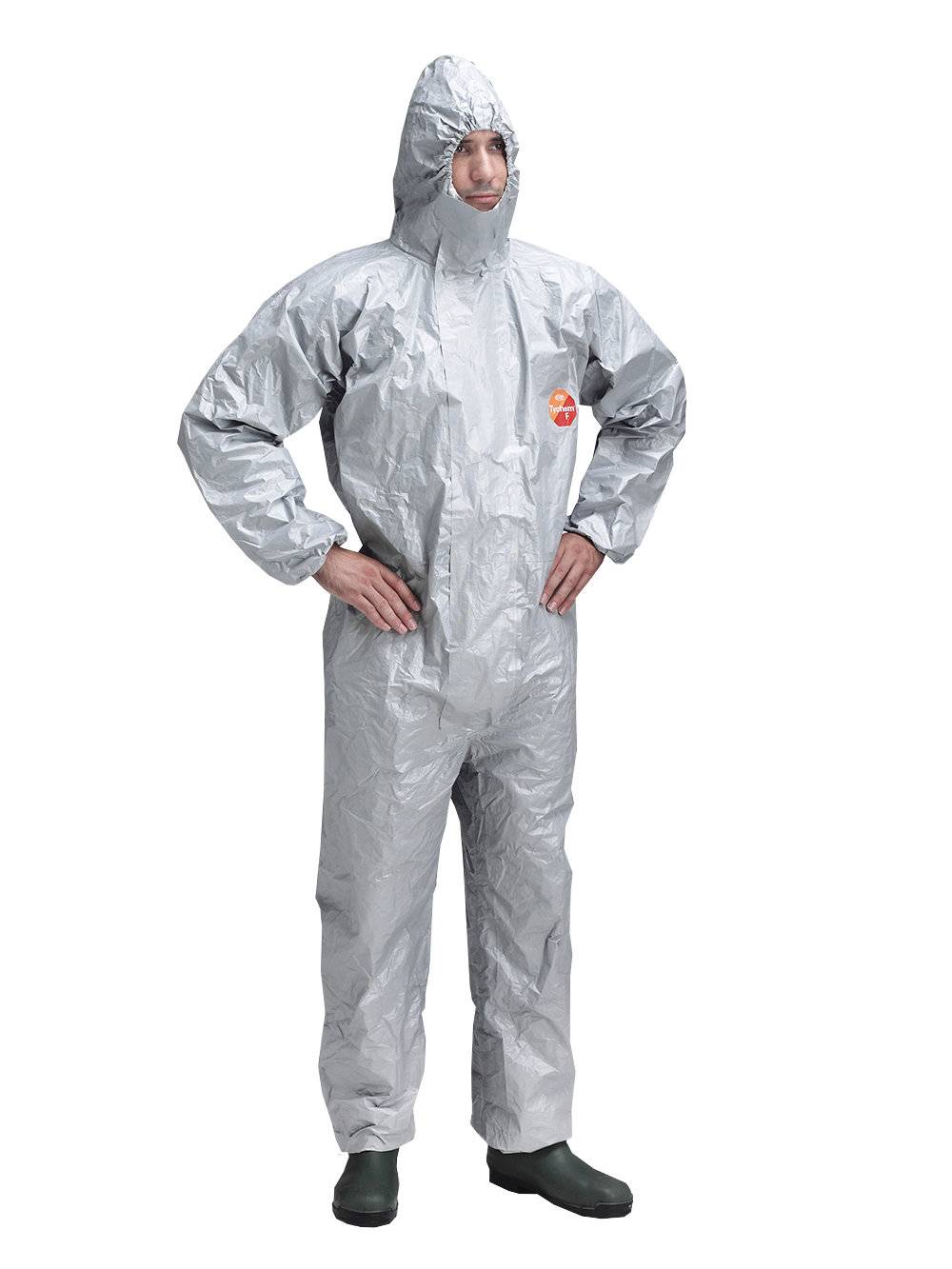 Tychem® F grau Gr. M - Modell: CHA5 Arbeitsschutz Einweg Overall