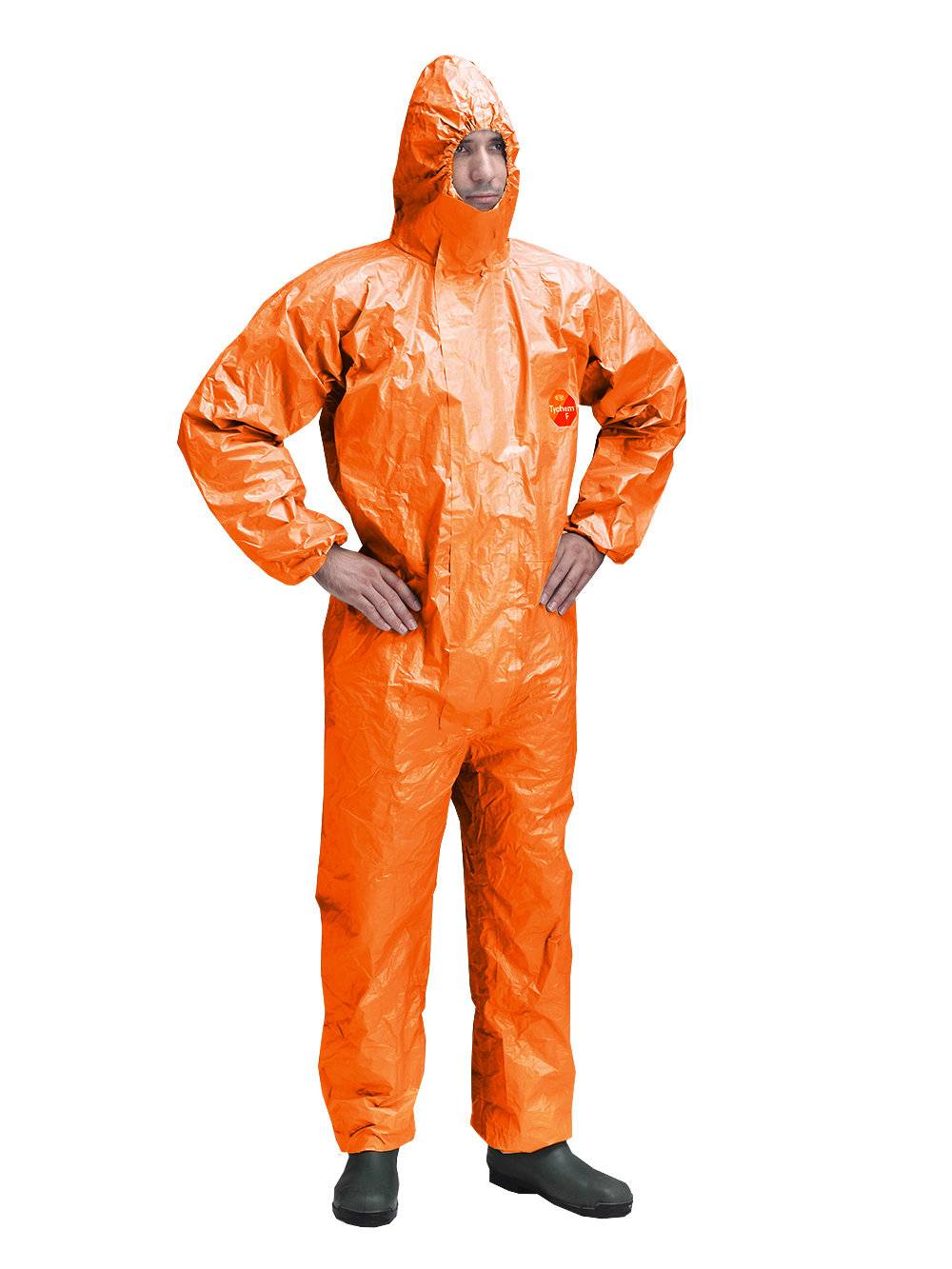 Tychem® F orange Gr. L Modell CHA5 Tychem F Overall orange mit Kapuze