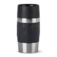 EMSA N21601 Travel Mug Compact N21601 - Schwarz - Silikon - Edelstahl - Edelstahl - Polypropylen (PP) - China - 0,3 ml
