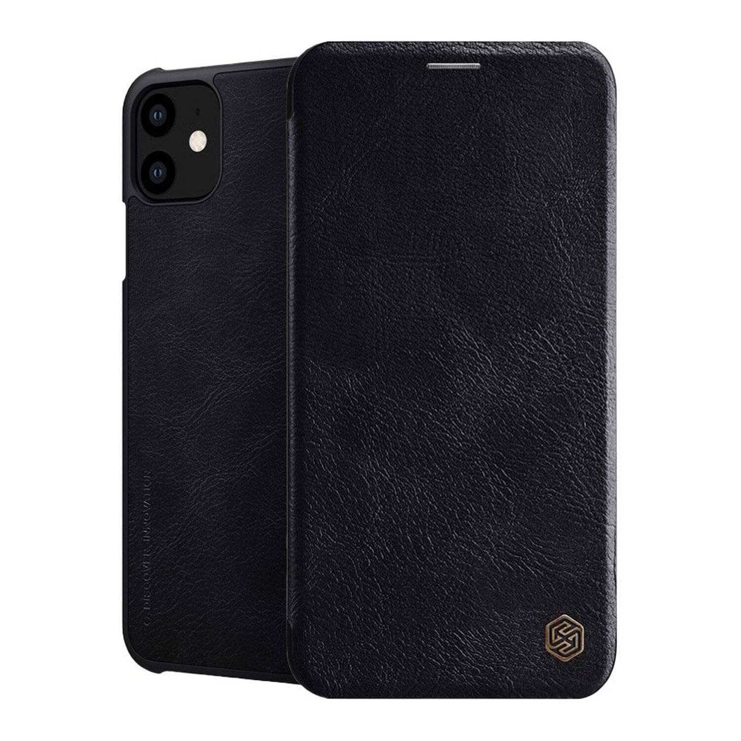 Nillkin Qin Premium ECHT LEDER Flip Klapp Handytasche Handyhülle Buch Tasche für Samsung Galaxy A72 4G (A725F)