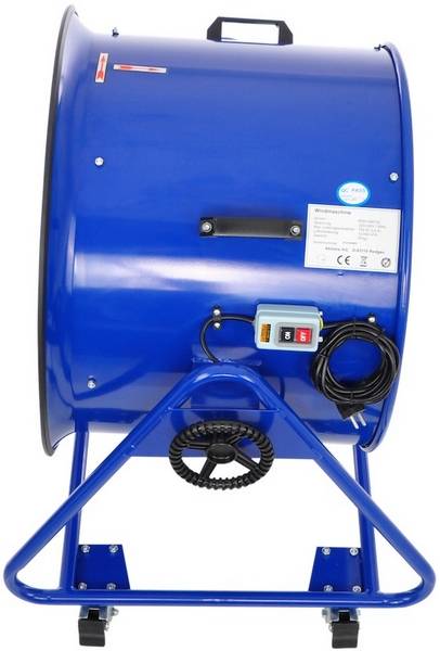 WDH Windmaschine WDH-WM120 - 750 W - (Ø x H) 60 x 87 cm - Metall - Industrieventilator - 9.600 m³/h Luftumwälzung