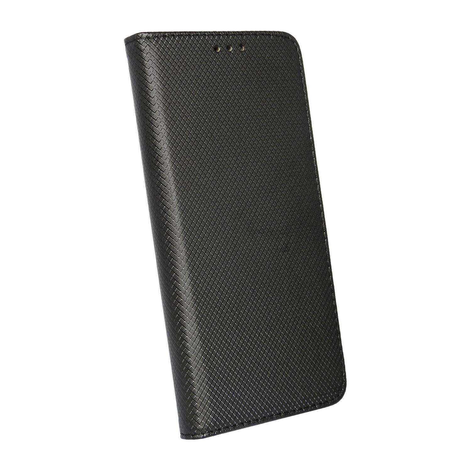 Elegante Buch-Tasche Hülle Smart Magnet kompatibel mit MOTOROLA MOTO G50 Leder Optik Wallet Book-Style Cover Schwarz