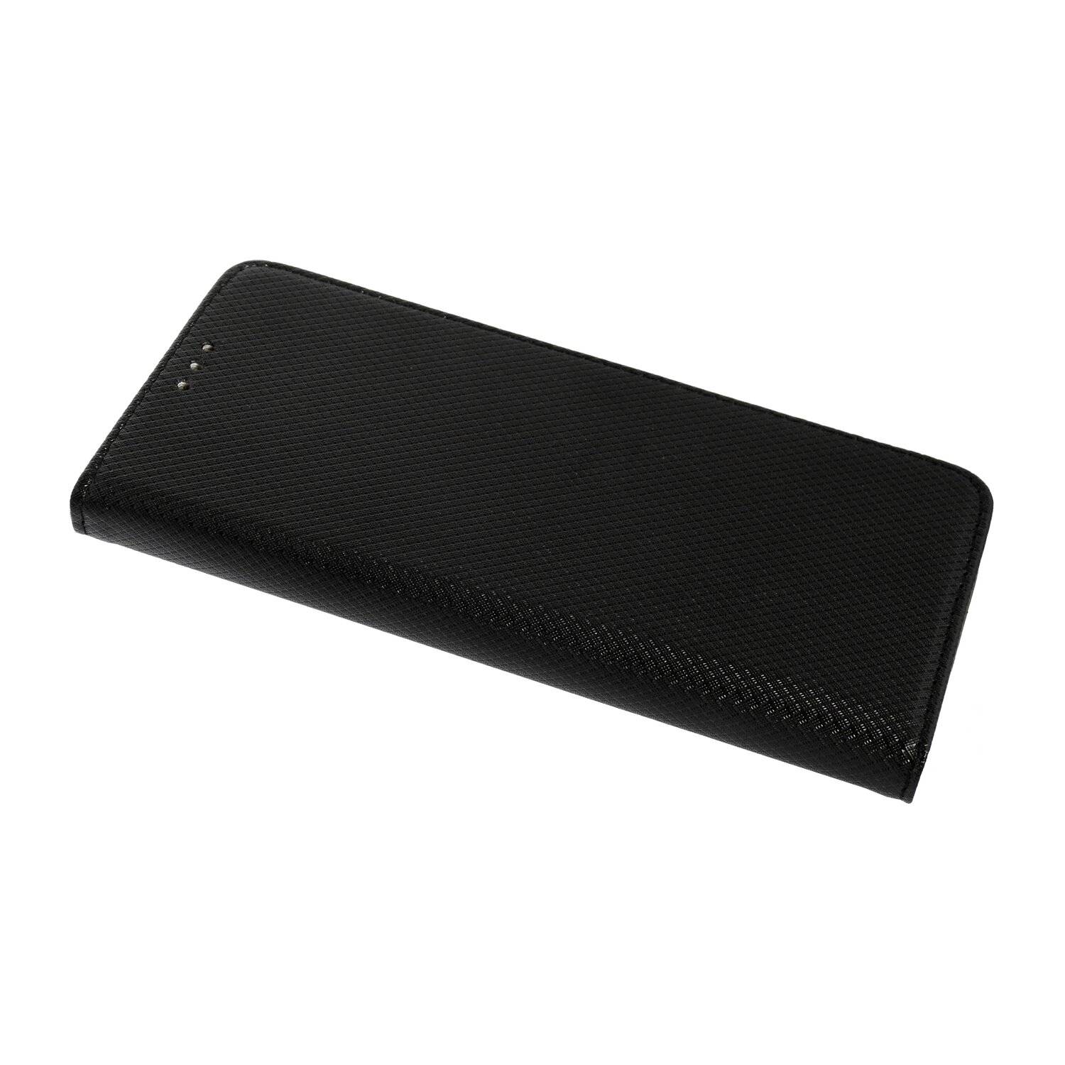 Elegante Buch-Tasche Hülle Smart Magnet kompatibel mit MOTOROLA MOTO G50 Leder Optik Wallet Book-Style Cover Schwarz