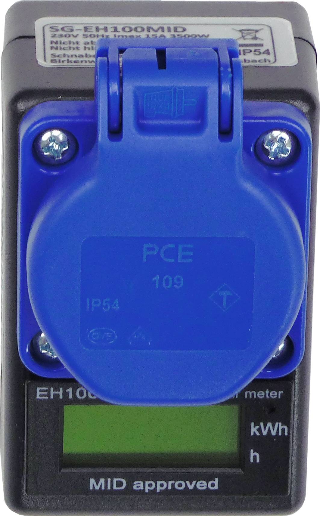SCHNABEL ELEKTROTECHNIK Energie- und Stundenzähler im Steckergehäuse SG-EH100MID - GEEICHT !