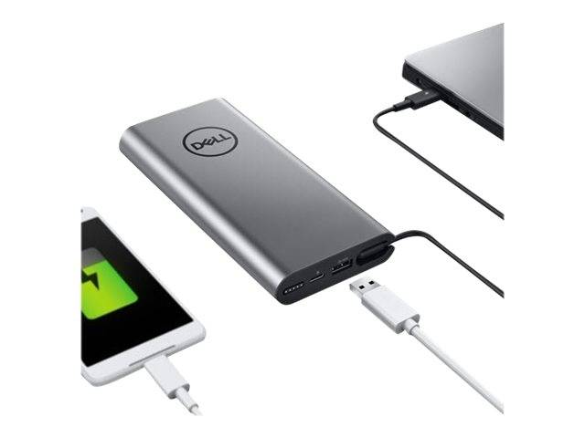 Dell Notebook Power Bank Plus PW7018LC - Powerbank - 1 x Batterie - Lithium-Ionen - 65 Wh - Silber