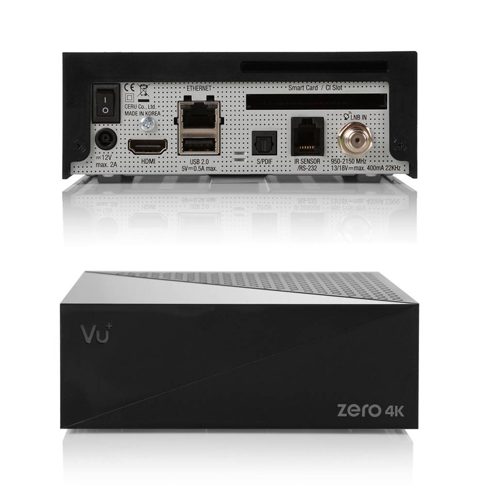 VU+ ZERO 4K 1x DVB-S2X Multistream Tuner Linux SAT Receiver CI HbbTV HEVC H.265 Set-Top-Box UHD 2160p