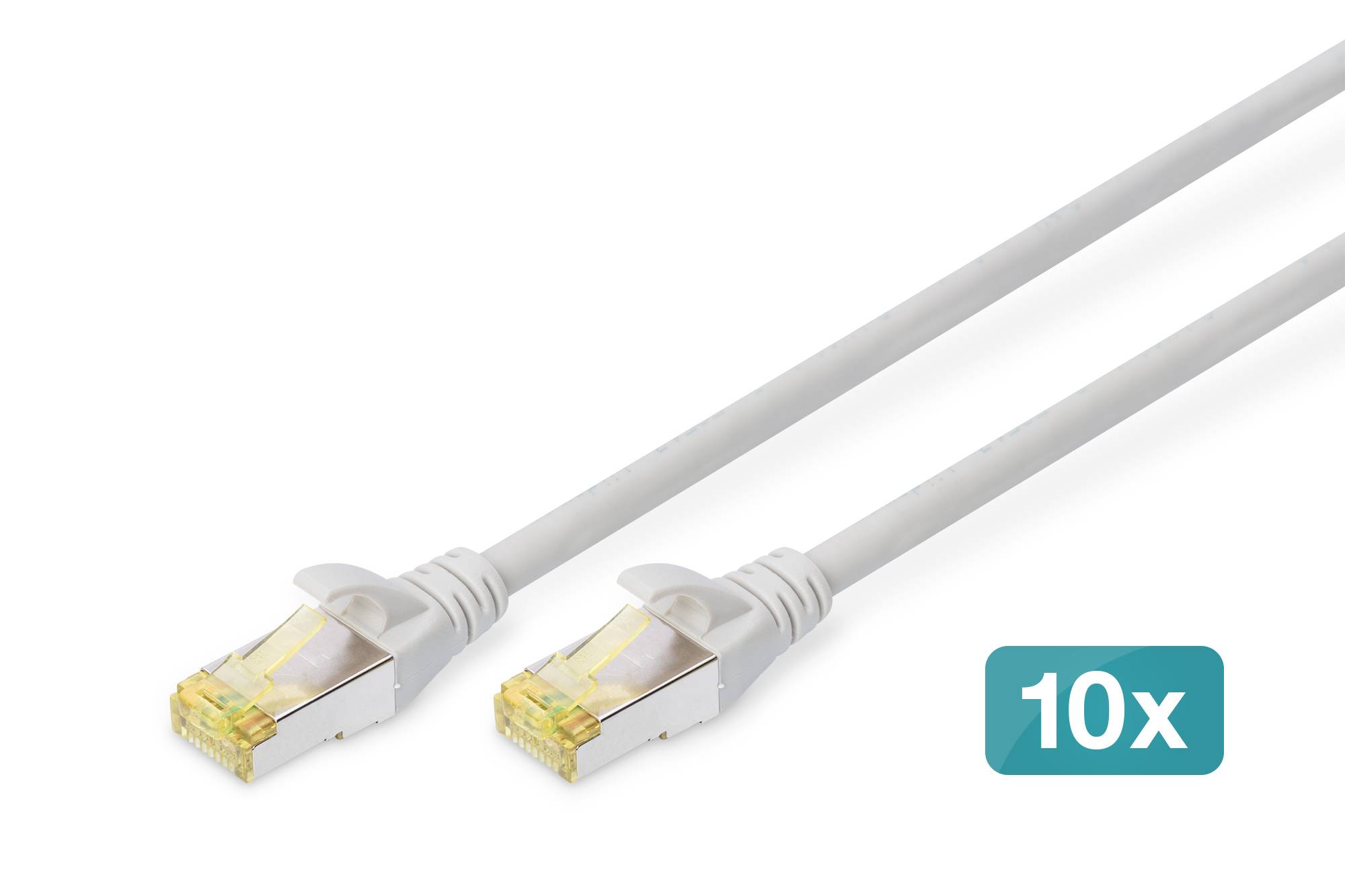 Digitus DK-1644-A-005-10 RJ45 Patchkabel CAT 6a S/FTP 0.50m Grau 10St.