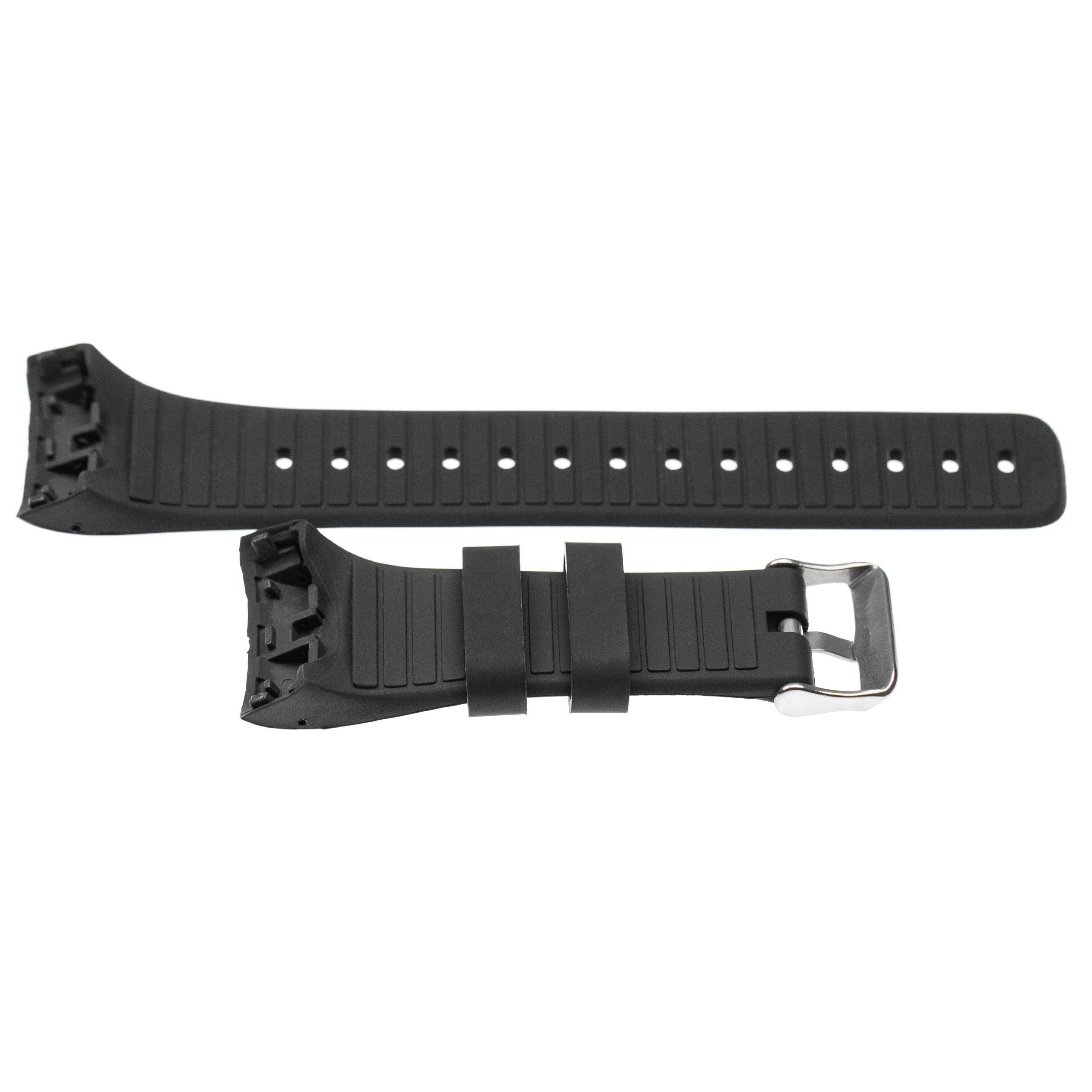 vhbw Ersatz Armband kompatibel mit Polar M430, M400 Fitnessuhr, Smartwatch - 14,5 + 8,9 cm Silikon schwarz