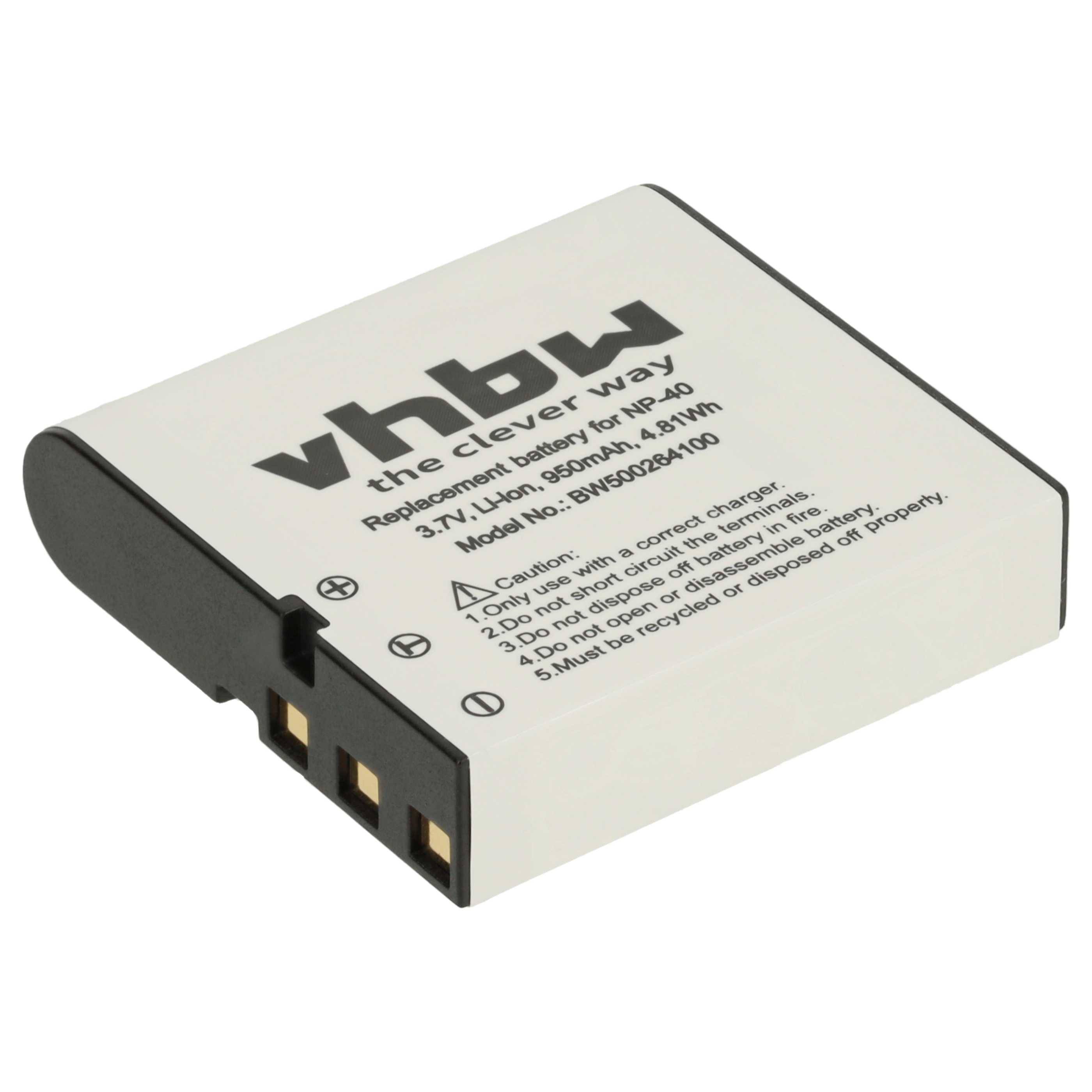 vhbw 3x Akku kompatibel mit Kodak Pixpro AZ361 Astro Zoom, AZ362, AZ251, AZ365, AZ361, AZ362 Astro Zoom Kamera (950 mAh, 3,6 V, Li-Ion)