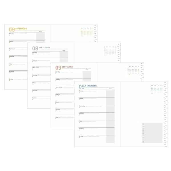 Buchkalender Plan Note 15 15x21cm Andrea marineblau 2027