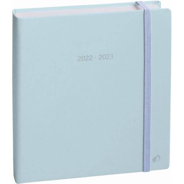 Buchkalender Plan Day 16x16cm Pastell Blau 2025