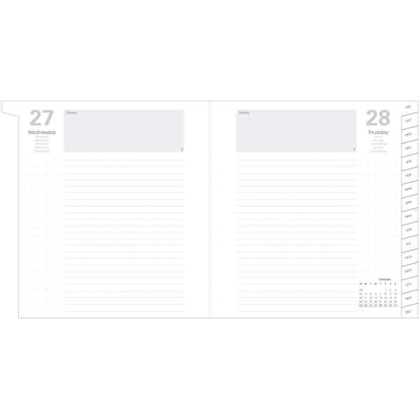 Buchkalender Plan Day 16x16cm Pastell Blau 2025