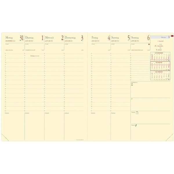 Buchkalender Pre Prestige 21x27cm Silk marineblau 2026