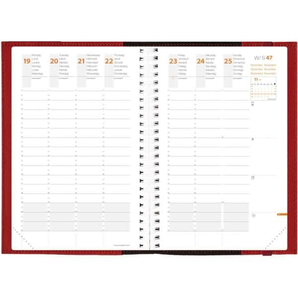 Terminkalender Time & Life Large 16x24cm Perlmutt rosa 2026