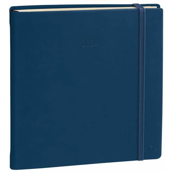 Buchkalender Executif Prestige 16x16cm Silk Marineblau 2027