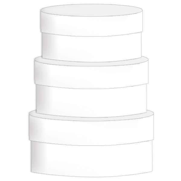 Geschenkkarton-Set blanko VE=3 Stück Rund