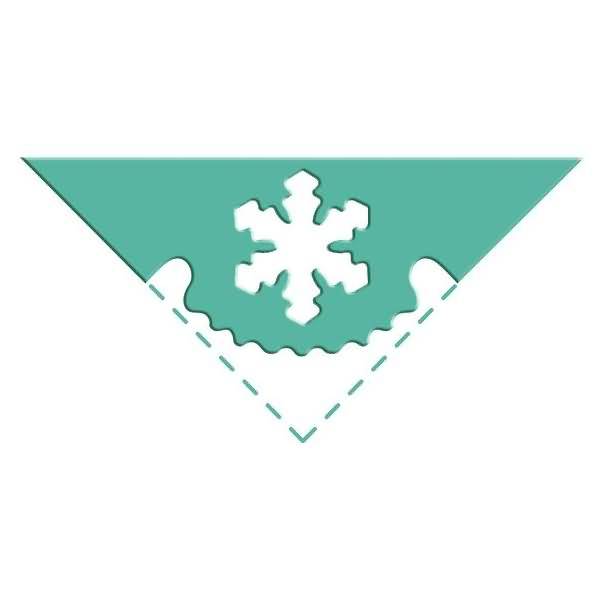 Eck-locher groß Schneflocke