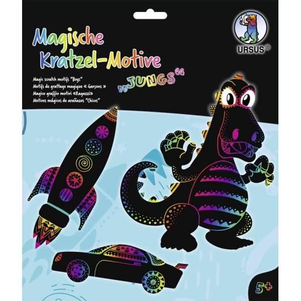 Magische Kratzel-Motive Jungs