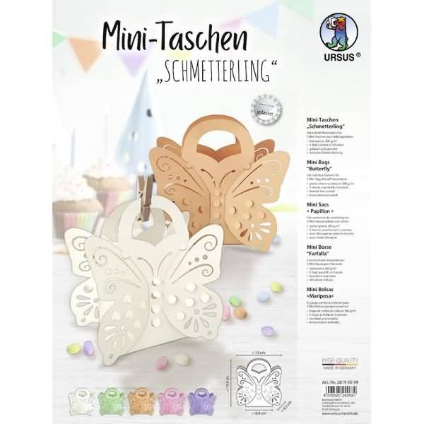 Bastel-Set Mini Taschen Schmetterling VE=5 Stück