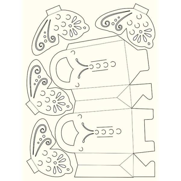 Bastel-Set Mini Taschen Schmetterling VE=5 Stück