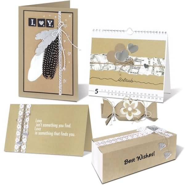 Kraftkarton Natura 250g/qm A4 4 Farben sortiert VE=16 Blatt