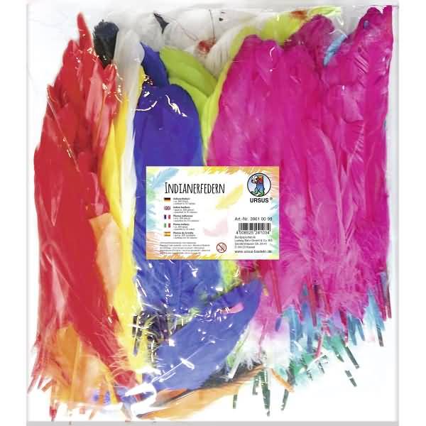 Indianerfedern VE=300 Stück (10 Farben)