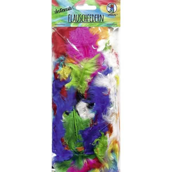 Flauschfedern 10g 10 Farben intensiv
