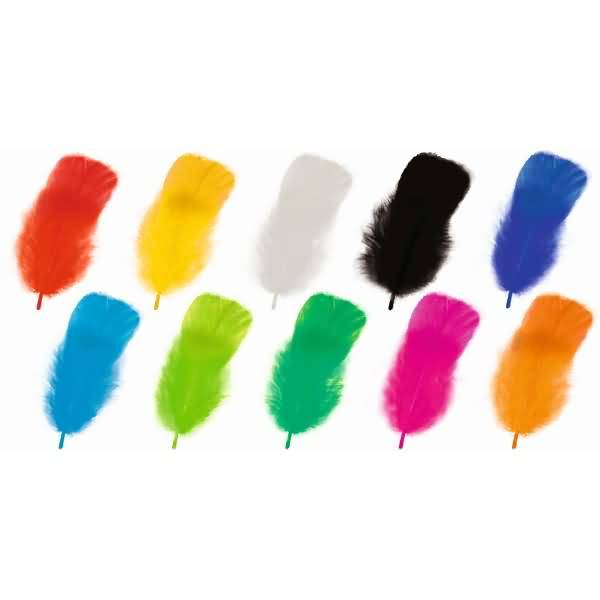 Flauschfedern 10g 10 Farben intensiv