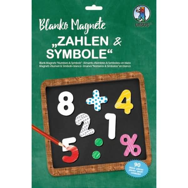 Magnete Zahlen / Symbole blanko VE=3 Bögen A4
