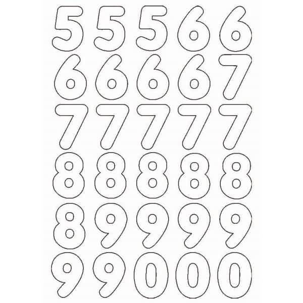 Magnete Zahlen / Symbole blanko VE=3 Bögen A4