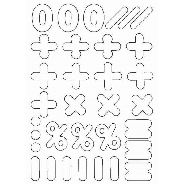 Magnete Zahlen / Symbole blanko VE=3 Bögen A4