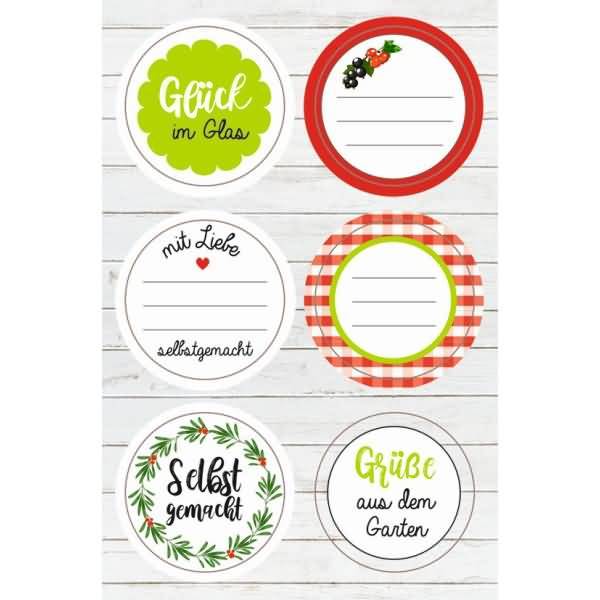 Sticker 'Selbst gemacht' VE=24 Sticker sortiert