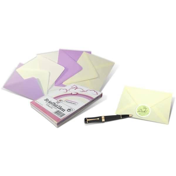 Briefumschläge C6 pastellfarben sortiert VE=25 Stück