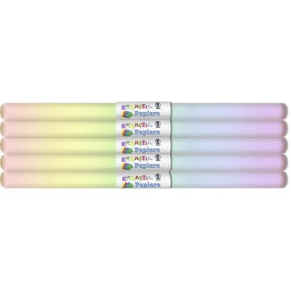 Transparentpapier Rolle 115g/qm 50x61cm Regenbogen pastell