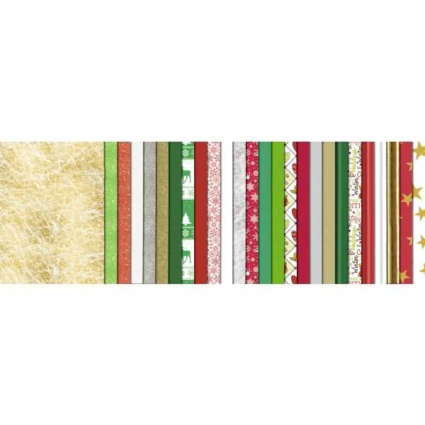 Bastelset Weihnachten 23x33cm VE=26 Blatt sortiert