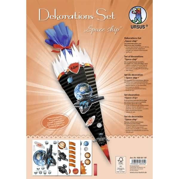 Deko-Set für Schultüten easy line Spaceship