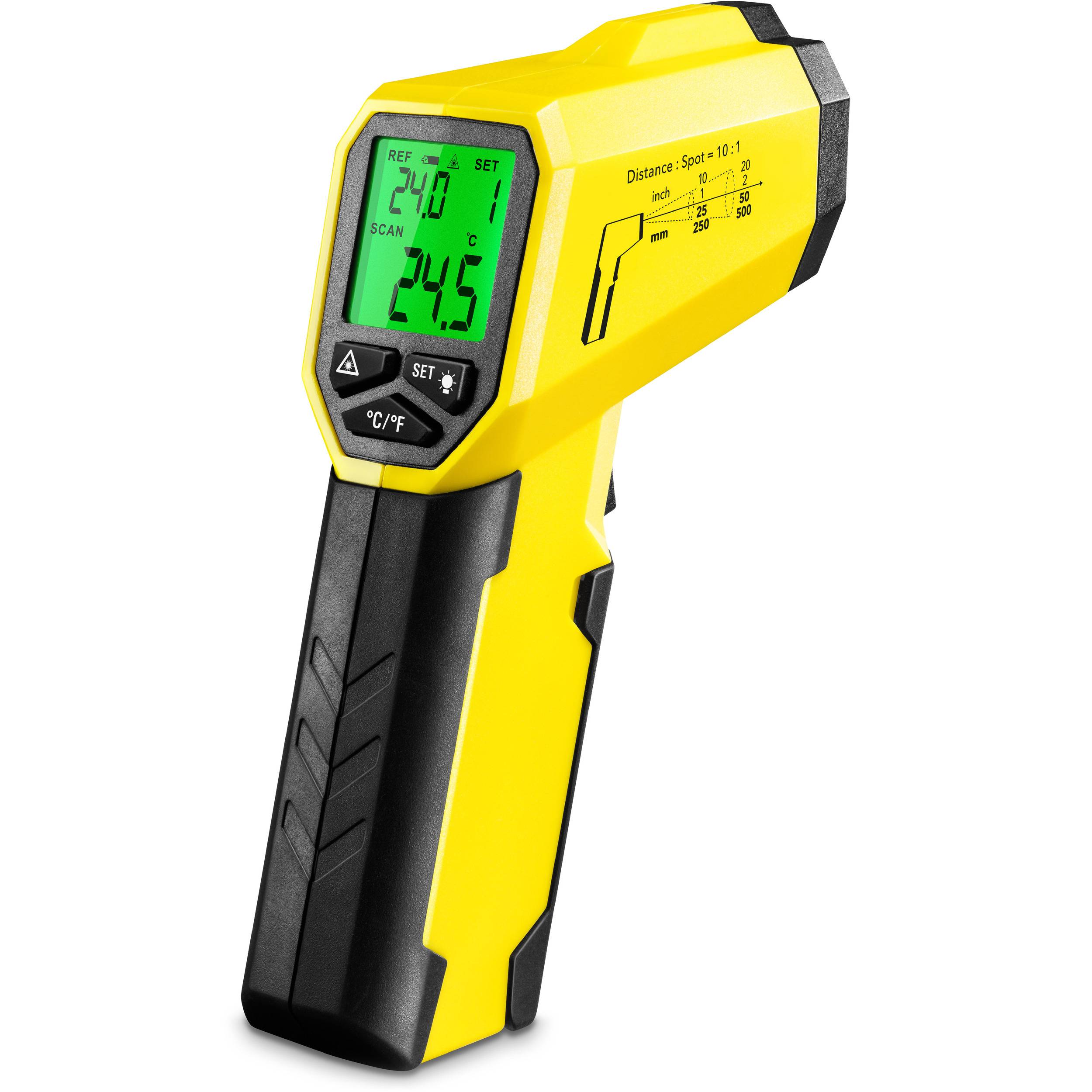 TROTEC Infrarot Thermometer BP17 – Laser Thermometer, Taupunkt Erkennung – Messbereich -50°C bis +380°C, Pyrometer