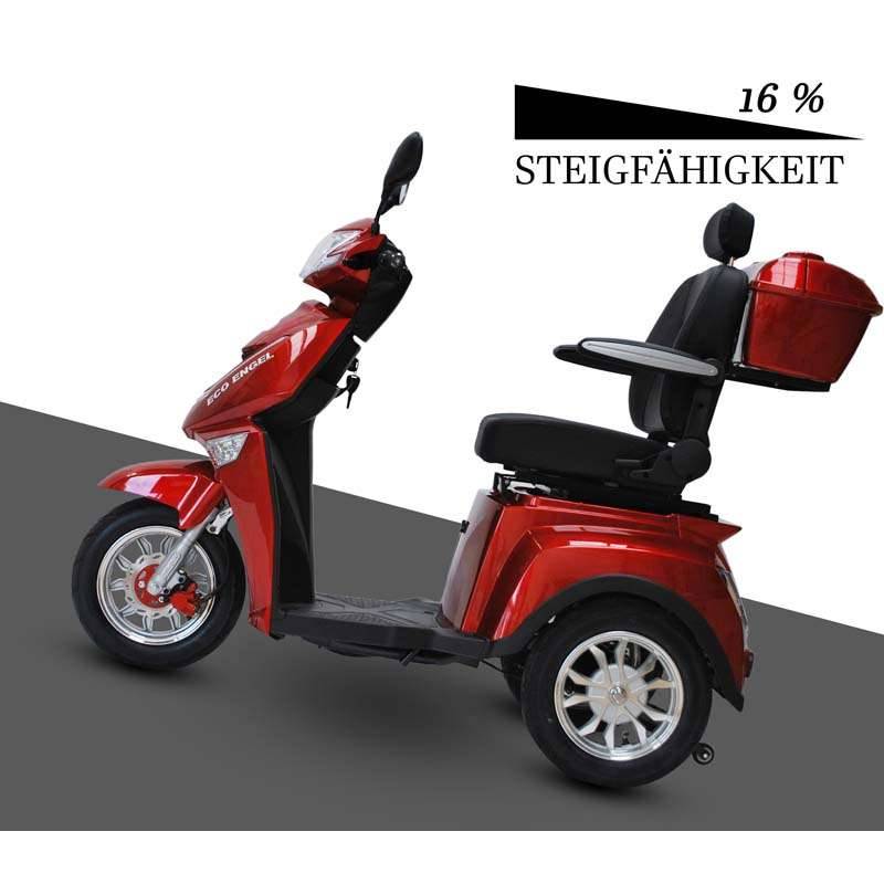 ECO ENGEL 504 Rot Elektromobil mit Herausnehmbarem Li-Io Akku 30 Ah 25 km/h 1000 Watt Seniorenmobil