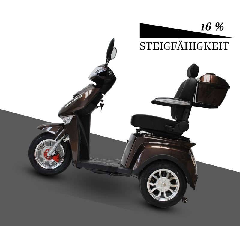 ECO ENGEL 504 Braun Elektromobil mit Herausnehmbarem Li-Io Akku 20 Ah 25 km/h 1000 Watt Seniorenmobil